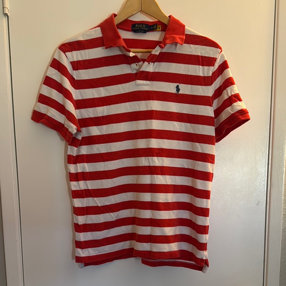Polo by Ralph Lauren Classic Red and White Striped Polo